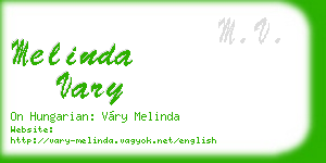 melinda vary business card